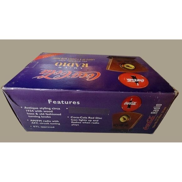 Coca-Cola AM/FM Radio Featuring The Red Disc Icon Antique Styling Circa 1934 NIB - Picture 6 of 6